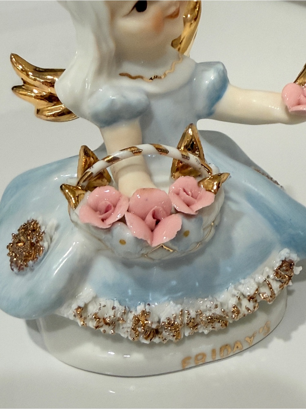 Vintage Lefton Friday’s Child Angel Figurine – Vintage Japan Porcelain 4” - Picture 9 of 17